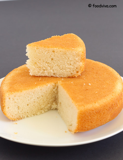 Eggless Vanilla Sponge Cake Recipe With Step By Step Photos