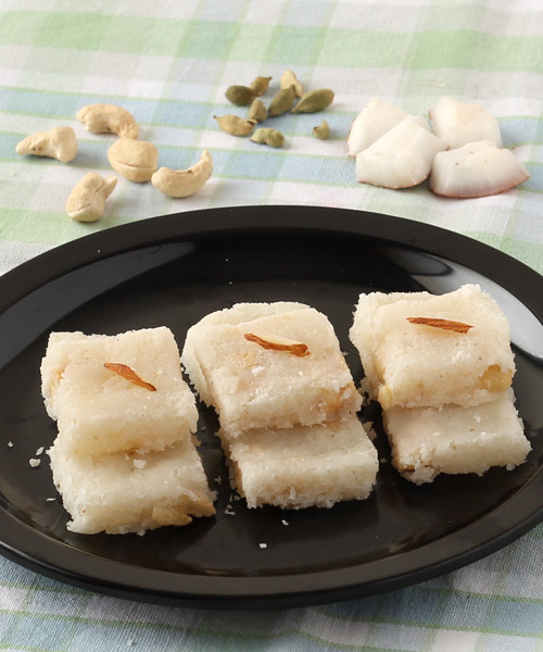 Coconut Burfi Nariyal ki Barfi with Condensed Milk Step by Step