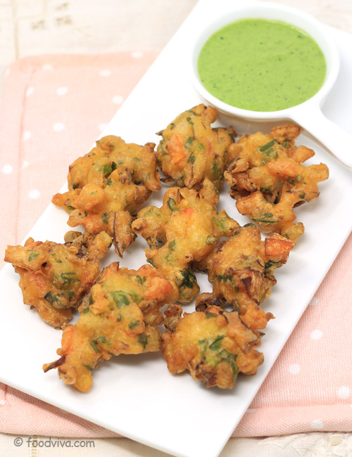 Vegetable Pakora Recipe Mixed Veg Pakora With Step By Step Photos