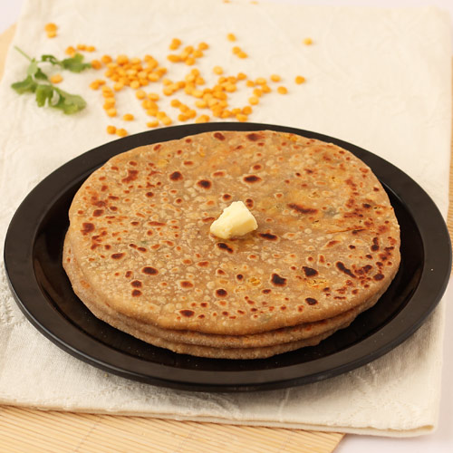 Dal Paratha - Protein Rich Yellow Lentil Stuffed Paratha for Breakfast