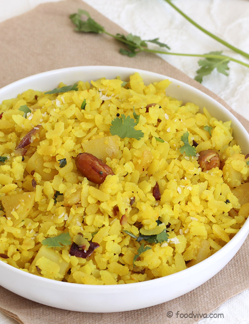 Poha Recipe With Step By Step Photos - Aloo Pohe - Batata Poha