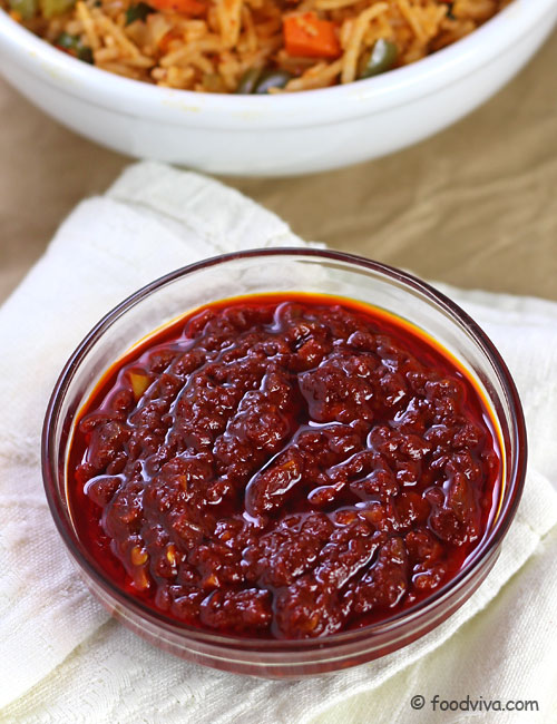 Schezwan Sauce Recipe With Step By Step Photos For Schezwan Rice And 