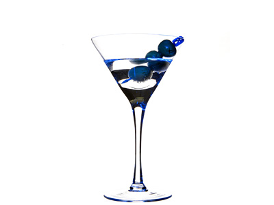 Stoli Blueberry Vodka Martini