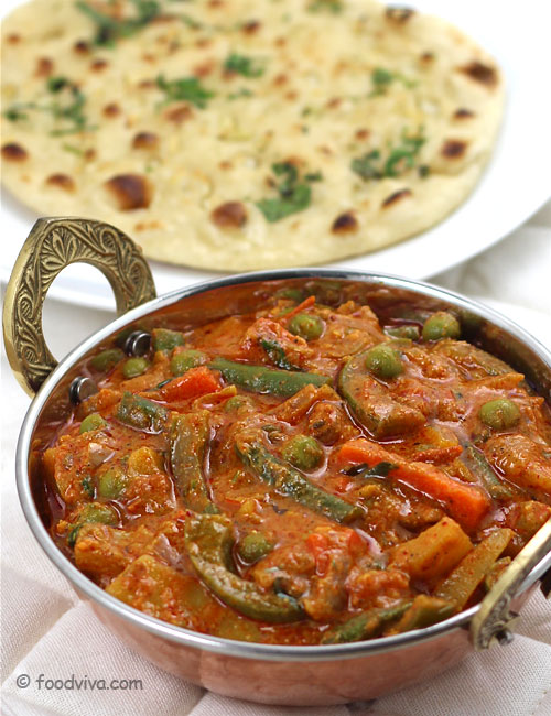 Veg Kolhapuri Recipe - Spicy Authetic Maharashtrian Curry with Mixed ...