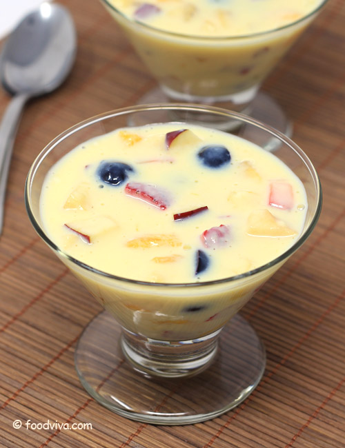 Easy Fruit Custard, Easy homemade fruit custard recipe, Mixed Fruit  Custard with tips