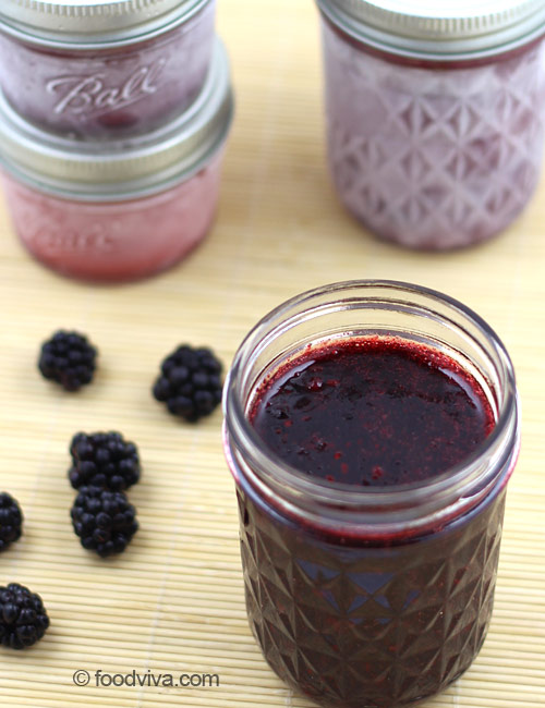 No Cook Blackberry Freezer Jam with Pectin