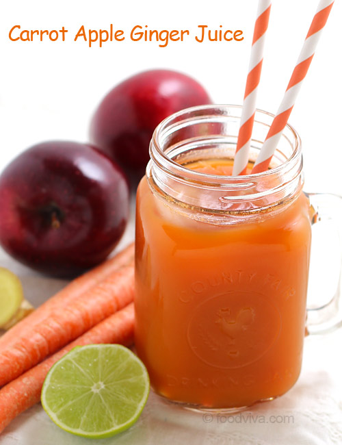 Carrot Apple Ginger Juice Recipe - Best Body Cleansing Juice