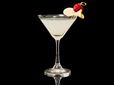 White Cranberry Juice and Vodka Martini