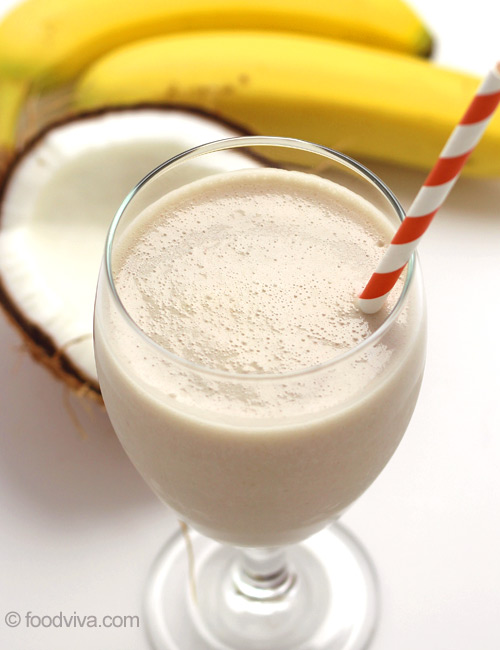 Coconut Milkshake Recipe - With Coconut Milk and Banana