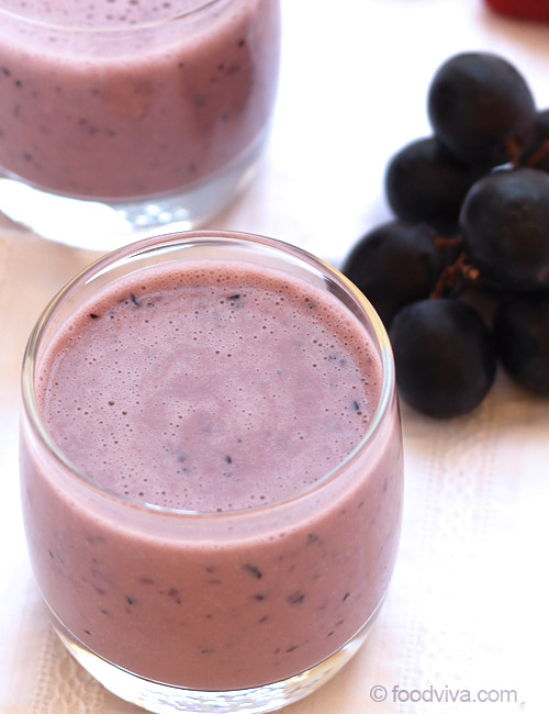 Grape Smoothie Recipe - The Best Juice Smoothie with Yogurt on Earth