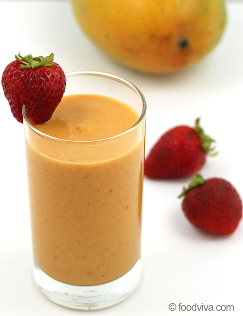 Strawberry Mango Smoothie Recipe - Make Tempting Smoothie without Sugar