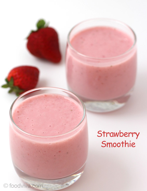 Strawberry Smoothie Recipe - Refreshing Smoothie With Yogurt and Milk