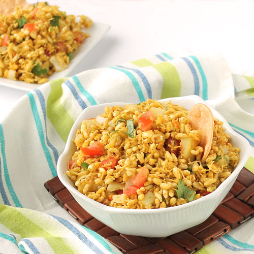 Bhel Puri Recipe Famous Indian Bombay Chaat With Papdi And Puffed Rice