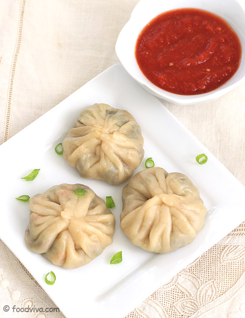 Veg Momos Recipe With Step By Step Photos - Steamed Vegetable Momos