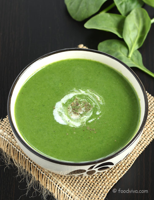 palak soup spinach soup