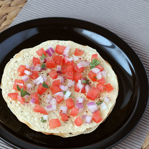 Quick Masala Papad Recipe